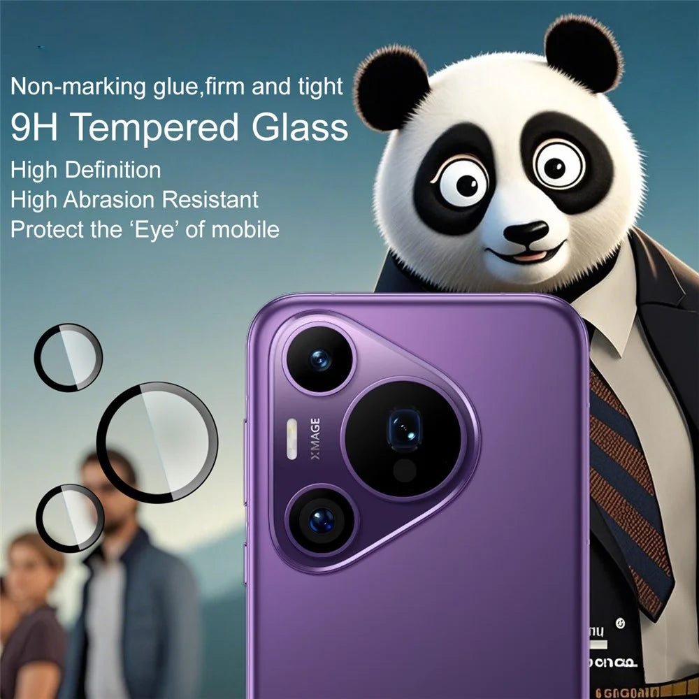 IMAK For Huawei Pura 70 Pro / Pura 70 Pro+ Tempered Glass Camera Lens Protector with Self Positioning Frame (Complete Covering) - 3