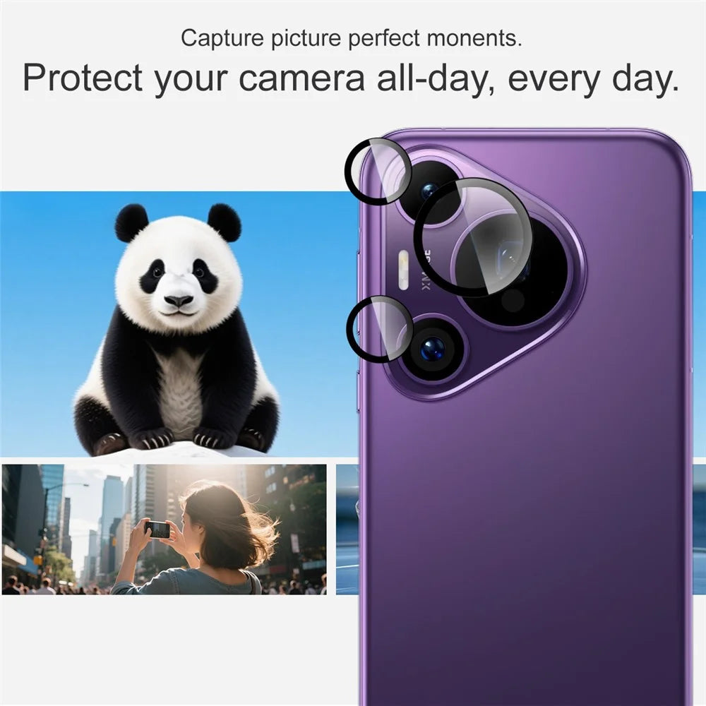 IMAK For Huawei Pura 70 Pro / Pura 70 Pro+ Tempered Glass Camera Lens Protector with Self Positioning Frame (Complete Covering) - 4
