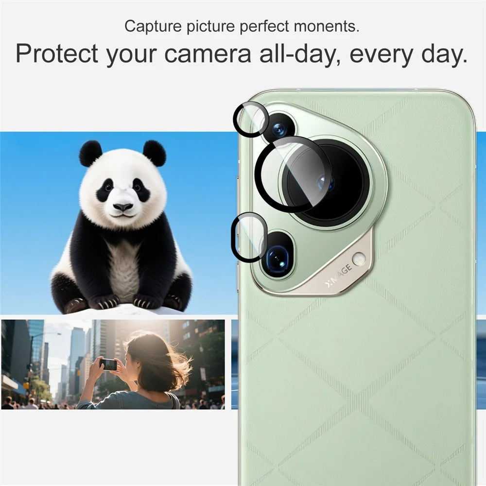 IMAK For Huawei Pura 70 Ultra Tempered Glass Camera Lens Protector with Self Positioning Frame (Complete Covering) - 4