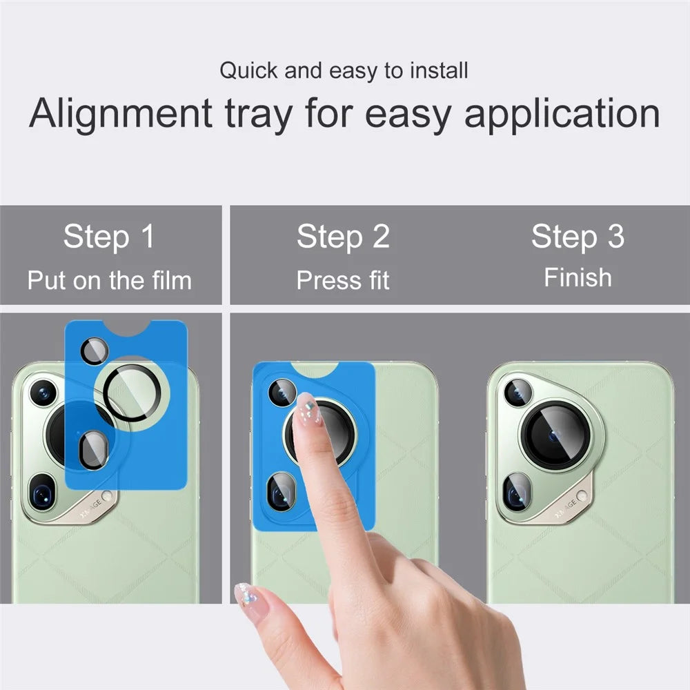 IMAK For Huawei Pura 70 Ultra Tempered Glass Camera Lens Protector with Self Positioning Frame (Complete Covering) - 6