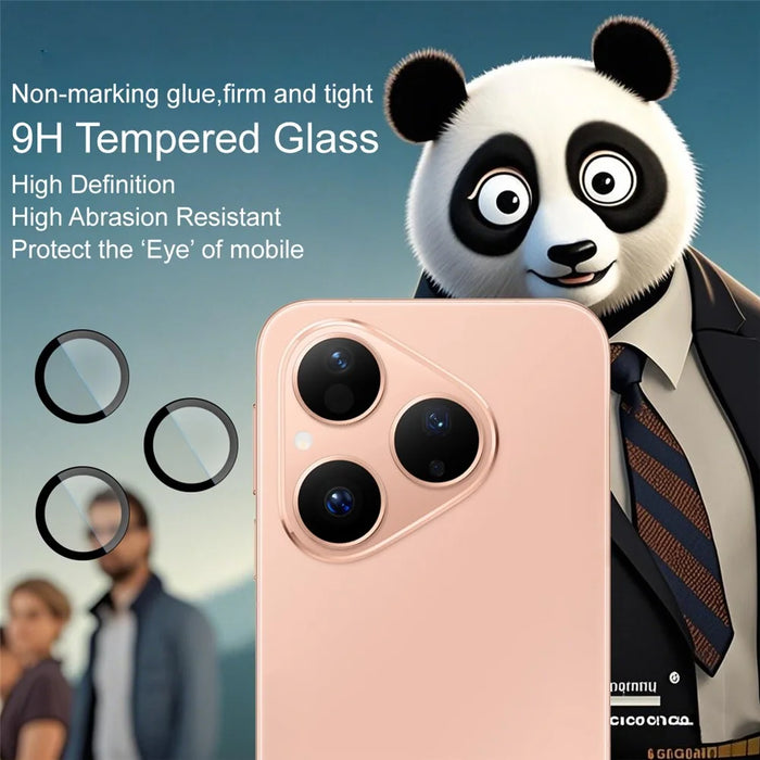 IMAK For Huawei Pura 80 Tempered Glass Camera Lens Protector with Self Positioning Frame (Complete Covering) - 3