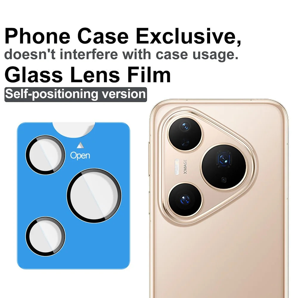 IMAK For Huawei Pura 80 Pro / Pura 80 Pro+ Tempered Glass Camera Lens Protector with Self Positioning Frame (Complete Covering) - 2