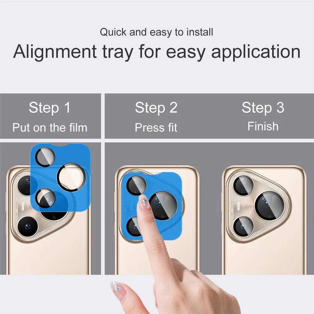 IMAK For Huawei Pura 80 Ultra Tempered Glass Camera Lens Protector with Self Positioning Frame (Complete Covering) - 6