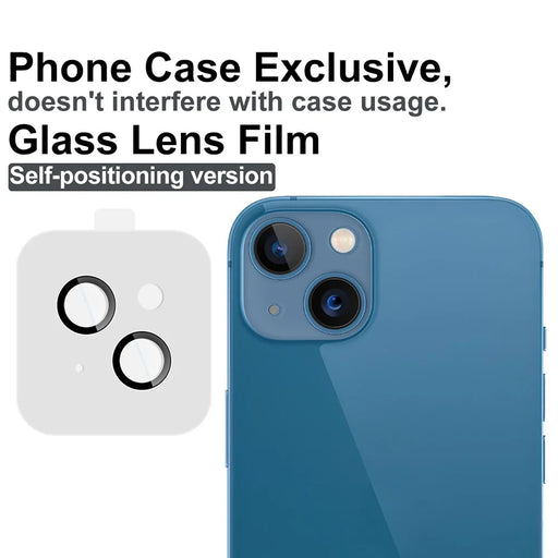 IMAK For iPhone 13 / 13 mini Tempered Glass Camera Lens Protector with Self Positioning Frame (Complete Covering) - 2
