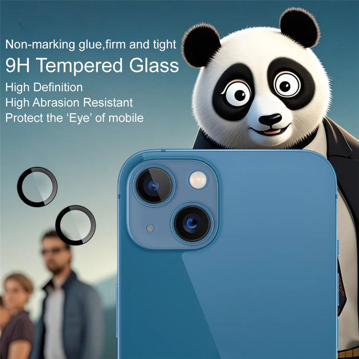IMAK For iPhone 13 / 13 mini Tempered Glass Camera Lens Protector with Self Positioning Frame (Complete Covering) - 3
