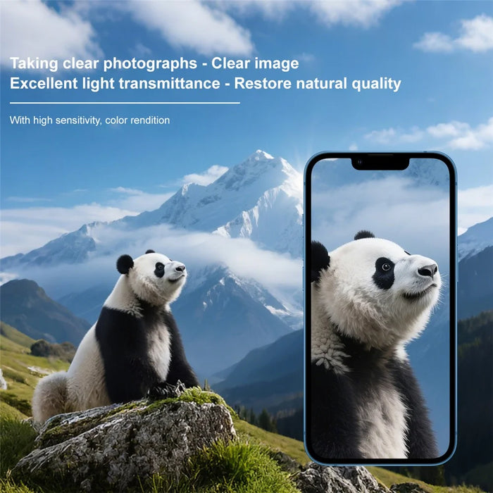 IMAK For iPhone 13 / 13 mini Tempered Glass Camera Lens Protector with Self Positioning Frame (Complete Covering) - 5