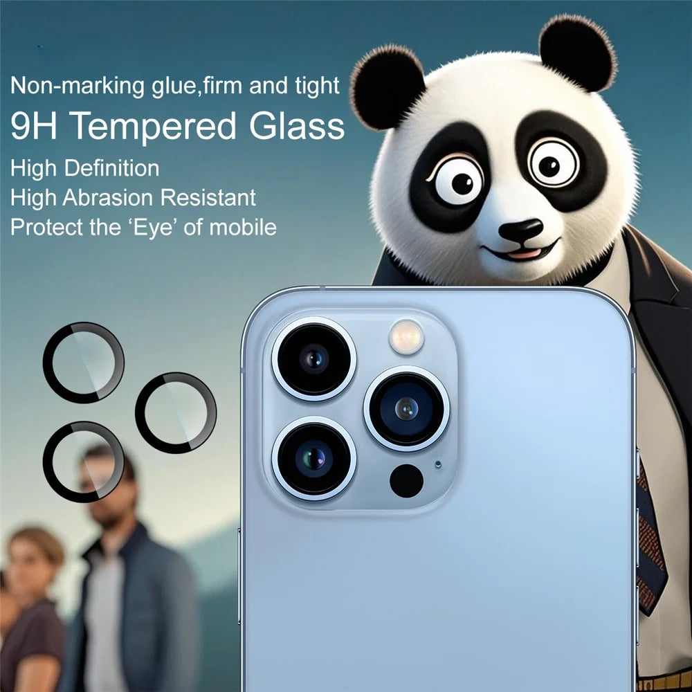 IMAK For iPhone 13 Pro / 13 Pro Max Tempered Glass Camera Lens Protector with Self Positioning Frame (Complete Covering) - 3