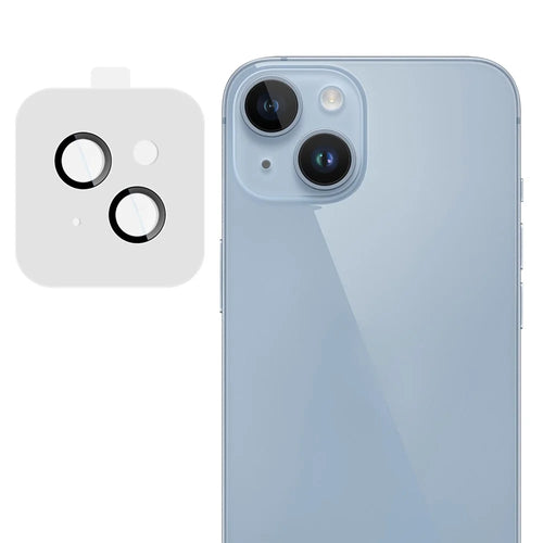 IMAK For iPhone 14 / 14 Plus Tempered Glass Camera Lens Protector with Self Positioning Frame (Complete Covering) - 1