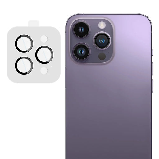 IMAK For iPhone 14 Pro / 14 Pro Max Tempered Glass Camera Lens Protector with Self Positioning Frame (Complete Covering) - 1