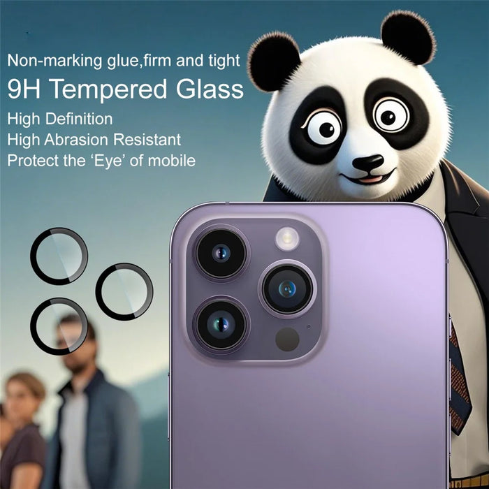 IMAK For iPhone 14 Pro / 14 Pro Max Tempered Glass Camera Lens Protector with Self Positioning Frame (Complete Covering) - 3