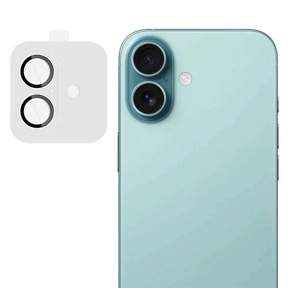 IMAK For iPhone 16 / 16 Plus Tempered Glass Camera Lens Protector with Self Positioning Frame (Complete Covering) - 1