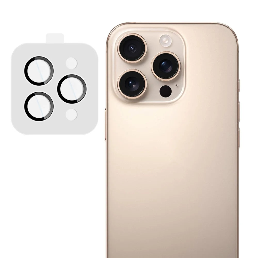 IMAK For iPhone 16 Pro / 16 Pro Max Tempered Glass Camera Lens Protector with Self Positioning Frame (Complete Covering) - 1