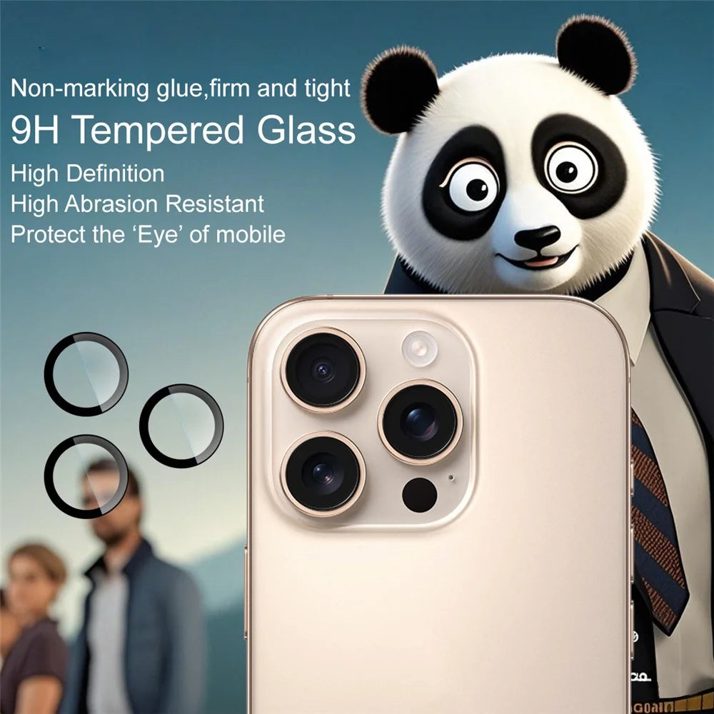 IMAK For iPhone 16 Pro / 16 Pro Max Tempered Glass Camera Lens Protector with Self Positioning Frame (Complete Covering) - 3