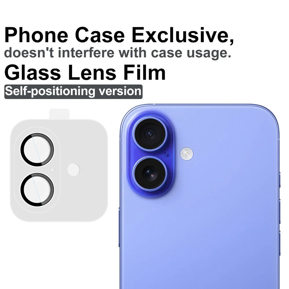 IMAK For iPhone 17 Tempered Glass Camera Lens Protector with Self Positioning Frame (Complete Covering) - 2