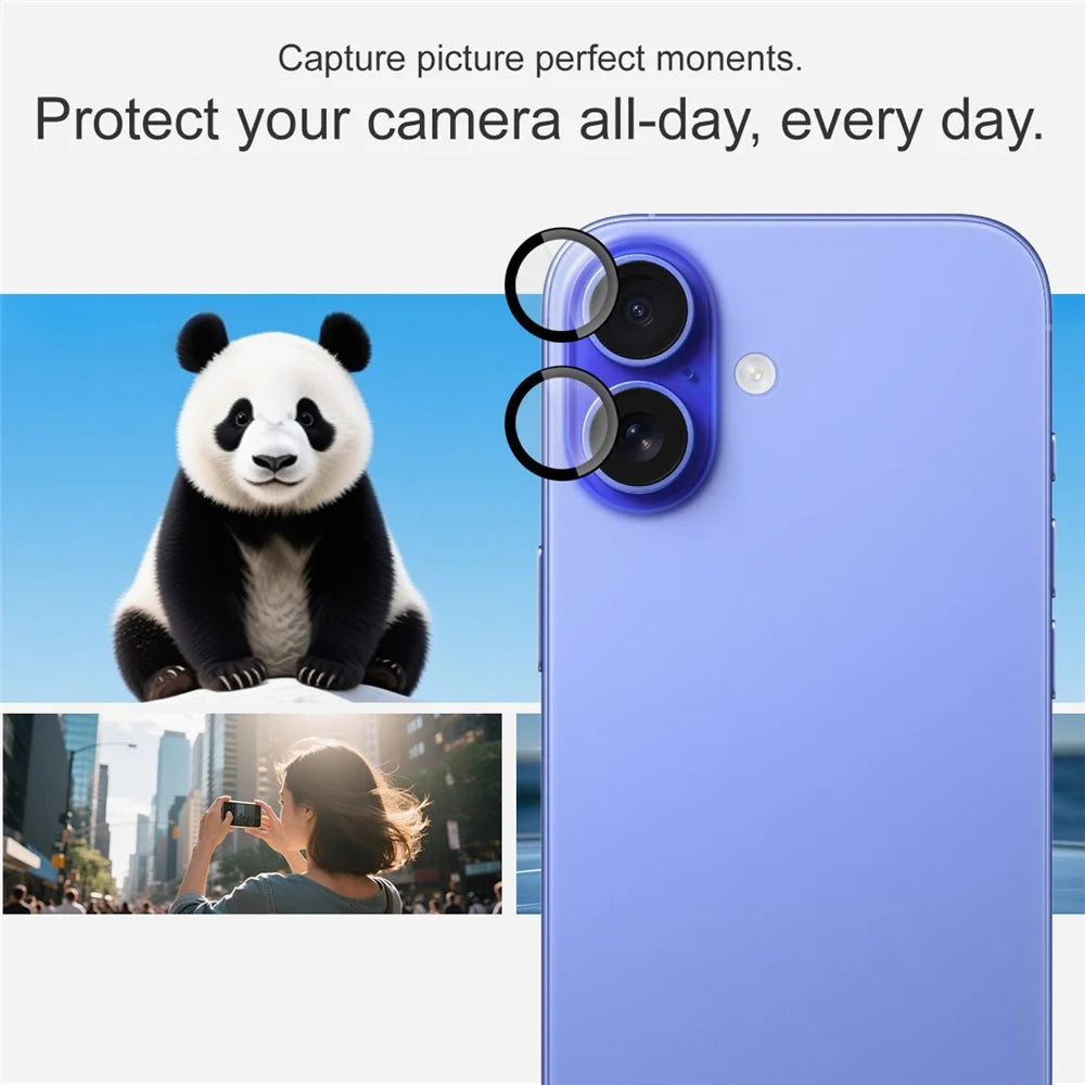 IMAK For iPhone 17 Tempered Glass Camera Lens Protector with Self Positioning Frame (Complete Covering) - 4