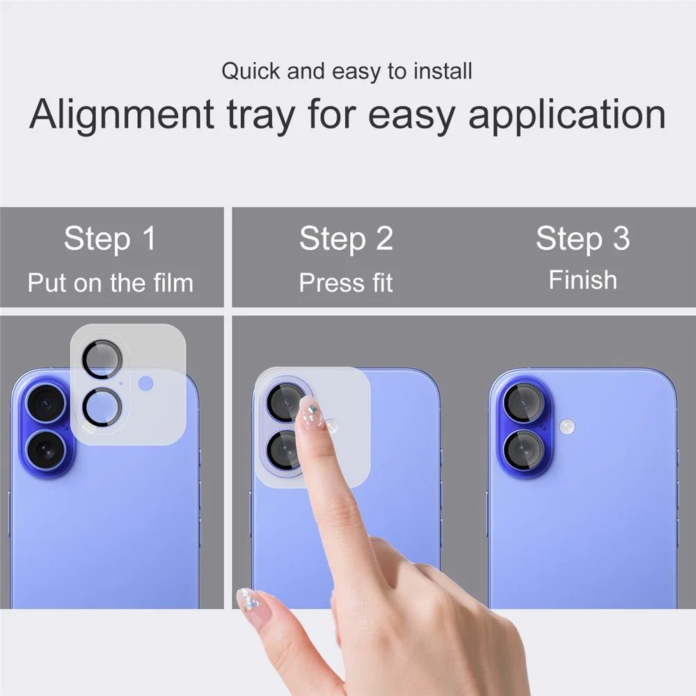 IMAK For iPhone 17 Tempered Glass Camera Lens Protector with Self Positioning Frame (Complete Covering) - 6