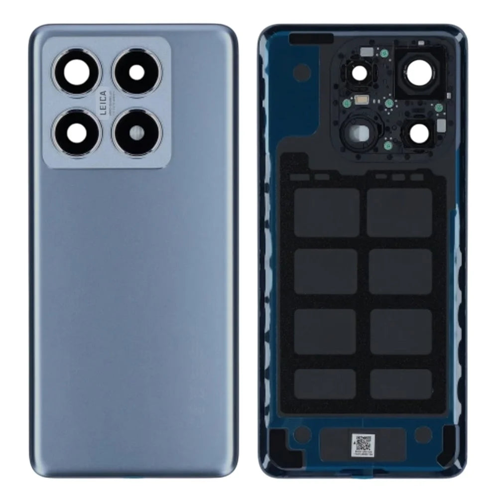 For Xiaomi 14T Pro Back Battery Housing Cover with Camera Ring Lens Cover Spare Part (Without Logo) - Blue - 1