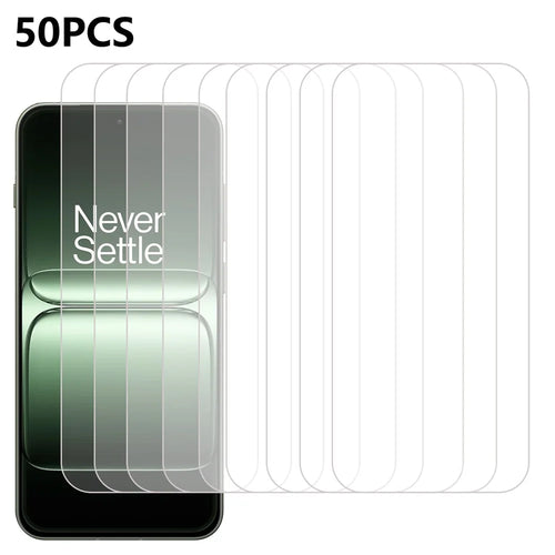 50Pcs For OnePlus 13s 5G Screen Protector Anti-Scratch Tempered Glass Film (No Package, with Wipes Set, Dust-absorber, Guide Sticker) - 1