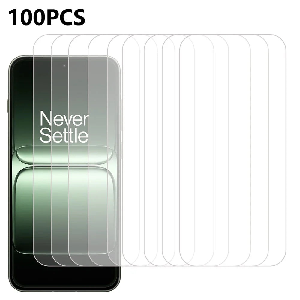 100Pcs For OnePlus 13s 5G Screen Protector Anti-Scratch Tempered Glass Film (No Package, with Wipes Set, Dust-absorber, Guide Sticker) - 1