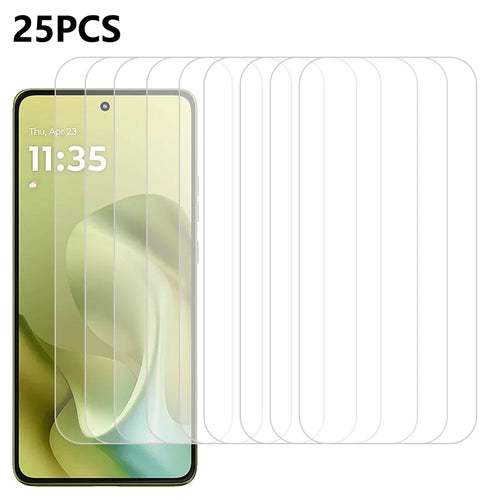 25Pcs For Motorola Moto G86 5G / G86 Power 5G Tempered Glass High Definition Screen Protector Film (No Package, with Wipes Set, Dust-absorber, Guide Sticker) - 1