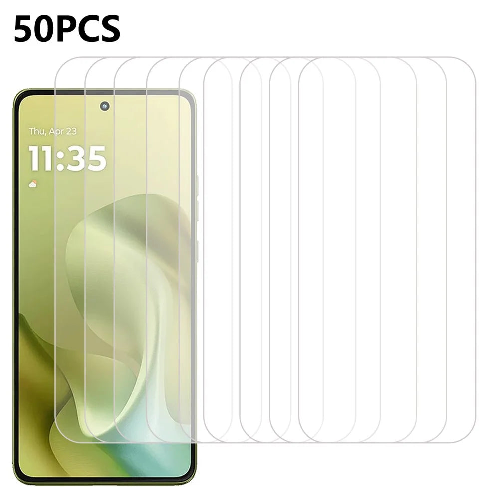 50Pcs For Motorola Moto G86 5G / G86 Power 5G Screen Protector Anti-Scratch Tempered Glass Film (No Package, with Wipes Set, Dust-absorber, Guide Sticker) - 1
