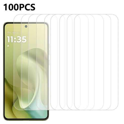 100Pcs For Motorola Moto G86 5G / G86 Power 5G Screen Protector Anti-Scratch Tempered Glass Film (No Package, with Wipes Set, Dust-absorber, Guide Sticker) - 1
