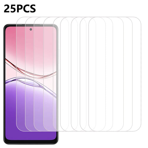 25Pcs Screen Protector For Oppo A5i 4G / A5i Pro 4G / A5x 4G Tempered Glass High Definition Film (No Package, with Wipes Set, Dust-absorber, Guide Sticker) - 1