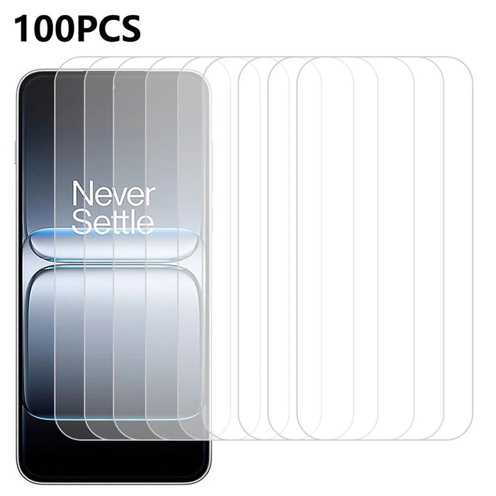 100Pcs For OnePlus Nord 5 5G / Ace 5 Ultra 5G Screen Protector Anti-Scratch Tempered Glass Film (No Package, with Wipes Set, Dust-absorber, Guide Sticker) - 1