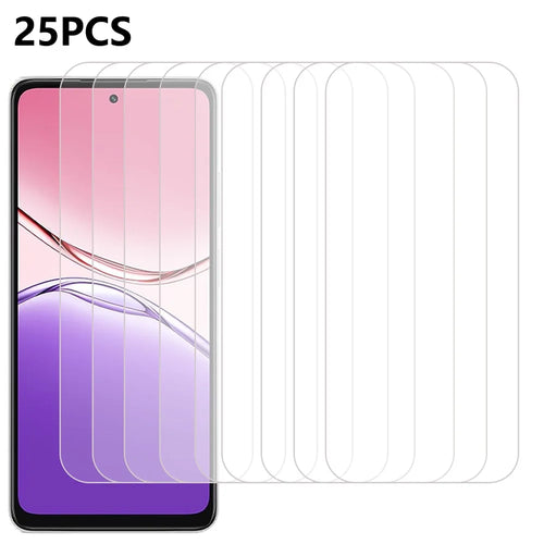 25Pcs For Oppo A5x 5G Tempered Glass High Definition Screen Protector Film (No Package, with Wipes Set, Dust-absorber, Guide Sticker) - 1