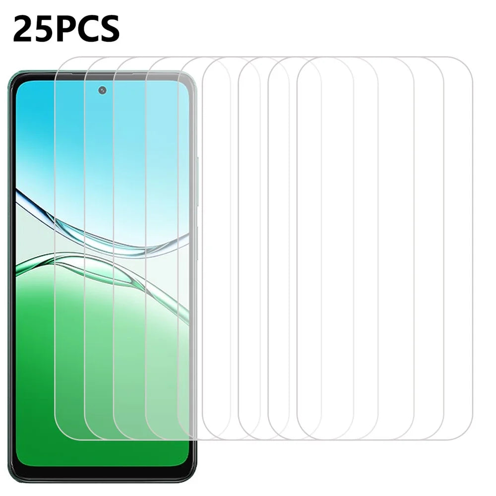 25Pcs For Oppo A5 4G / 5G Tempered Glass High Definition Screen Protector Film (No Package, with Wipes Set, Dust-absorber, Guide Sticker) - 1
