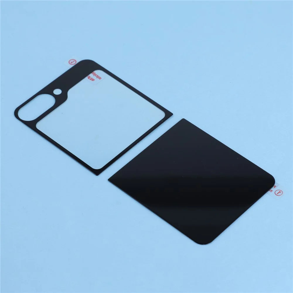 For Samsung Galaxy Z Flip7 FE 5G / Z Flip6 5G Rear Screen Protector Silk Printing Tempered Glass Back Film Set - 3