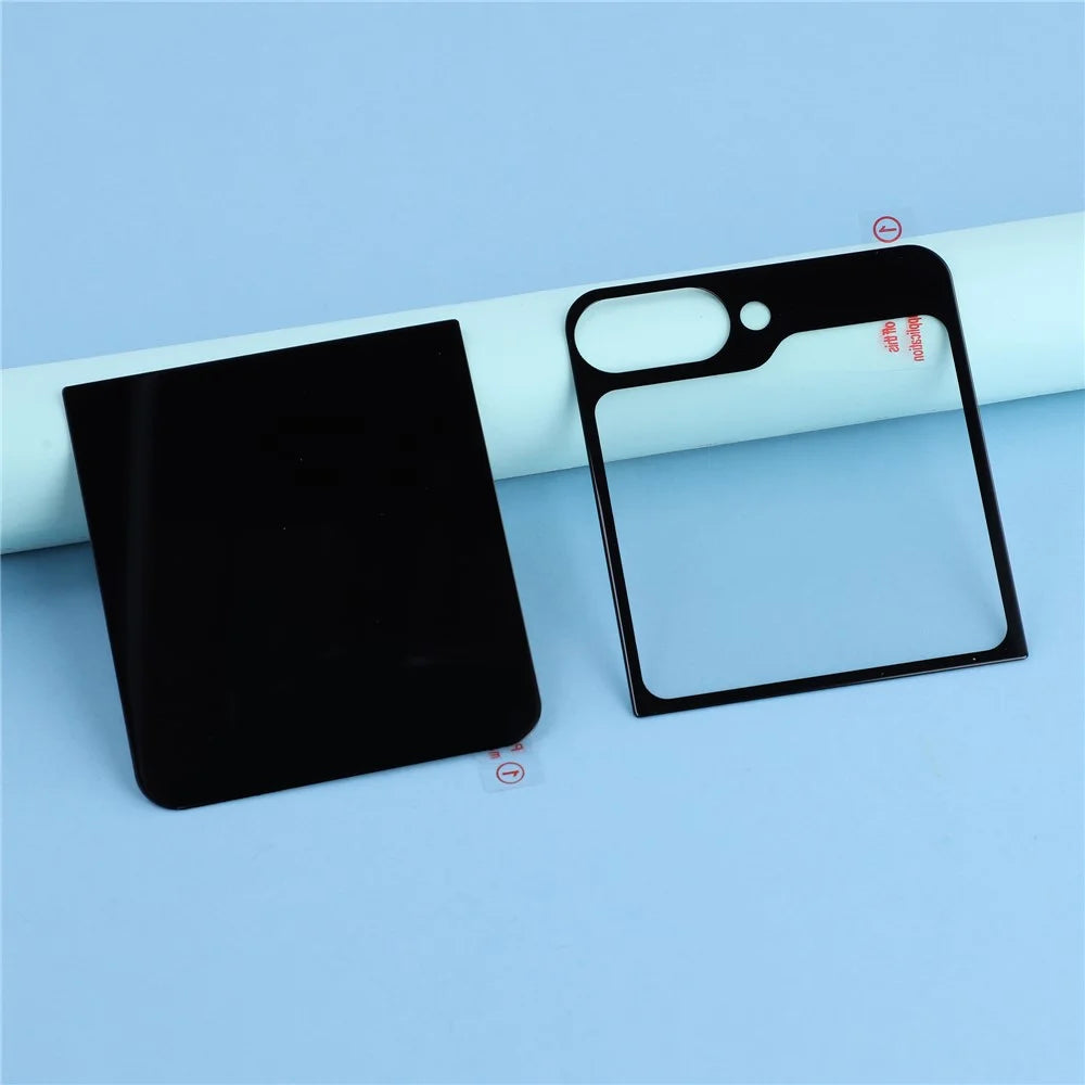 For Samsung Galaxy Z Flip7 FE 5G / Z Flip6 5G Rear Screen Protector Silk Printing Tempered Glass Back Film Set - 4