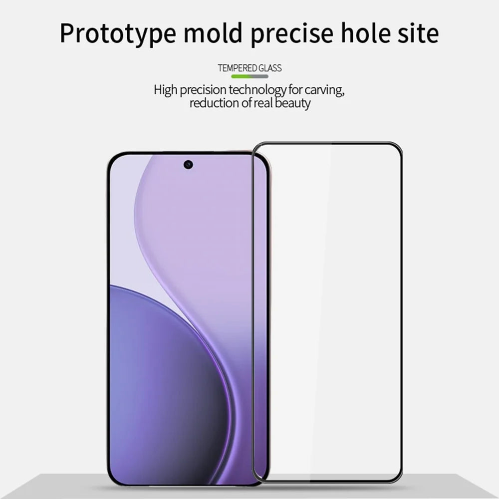 MOFI For Oppo Reno14 F 5G Screen Protector  9H 3D Curved Tempered Glass Film - Black - 3