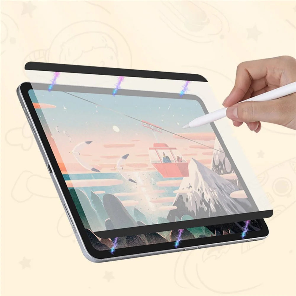 For iPad Pro 12.9 (2022) / (2021) / (2020) Paper-like Screen Protector Reusable Magnetic Absorption PVC Tablet Screen Film for Drawing Writing Note-taking - 3