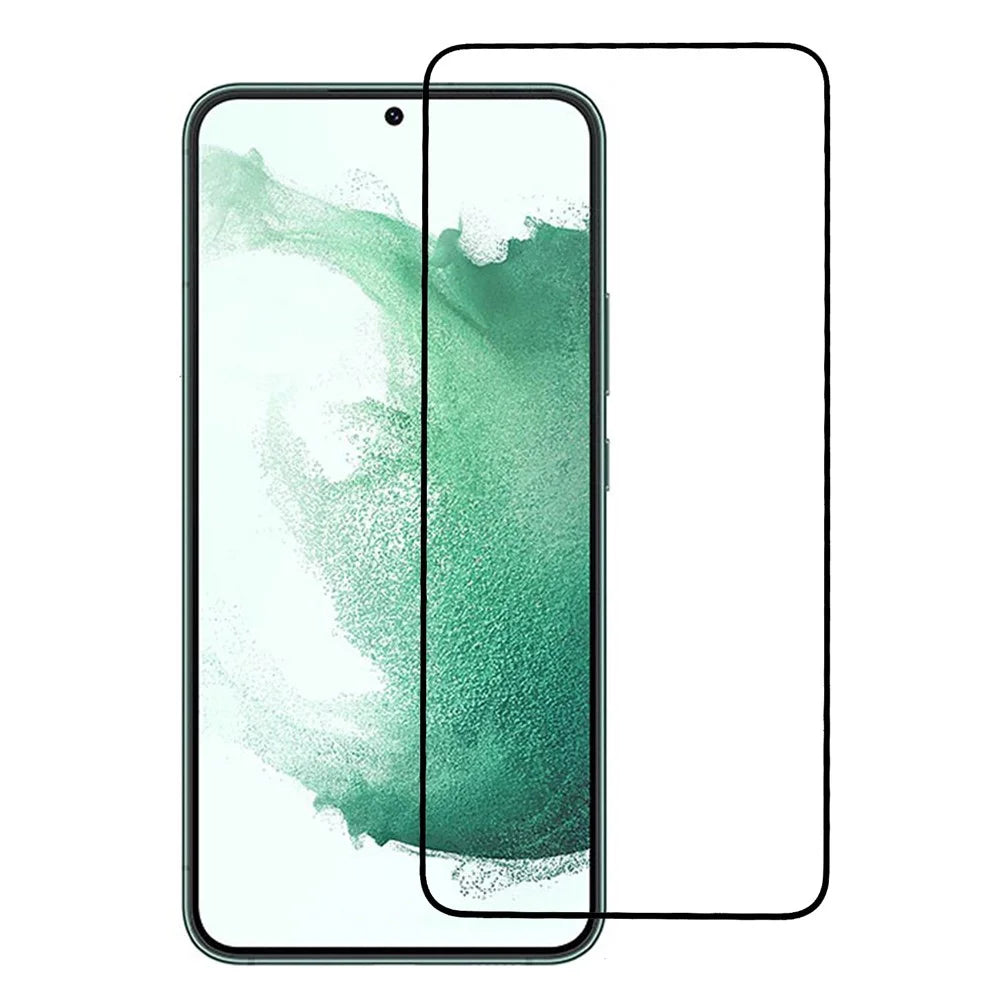 For Samsung Galaxy S22+ 5G / S23+ Anti-explosion Complete Covering Silk Printing 0.18mm Ultra Thin Tempered Glass Film Full Glue HD Clear Screen Protector (Fingerprint Unlock Version) - 1