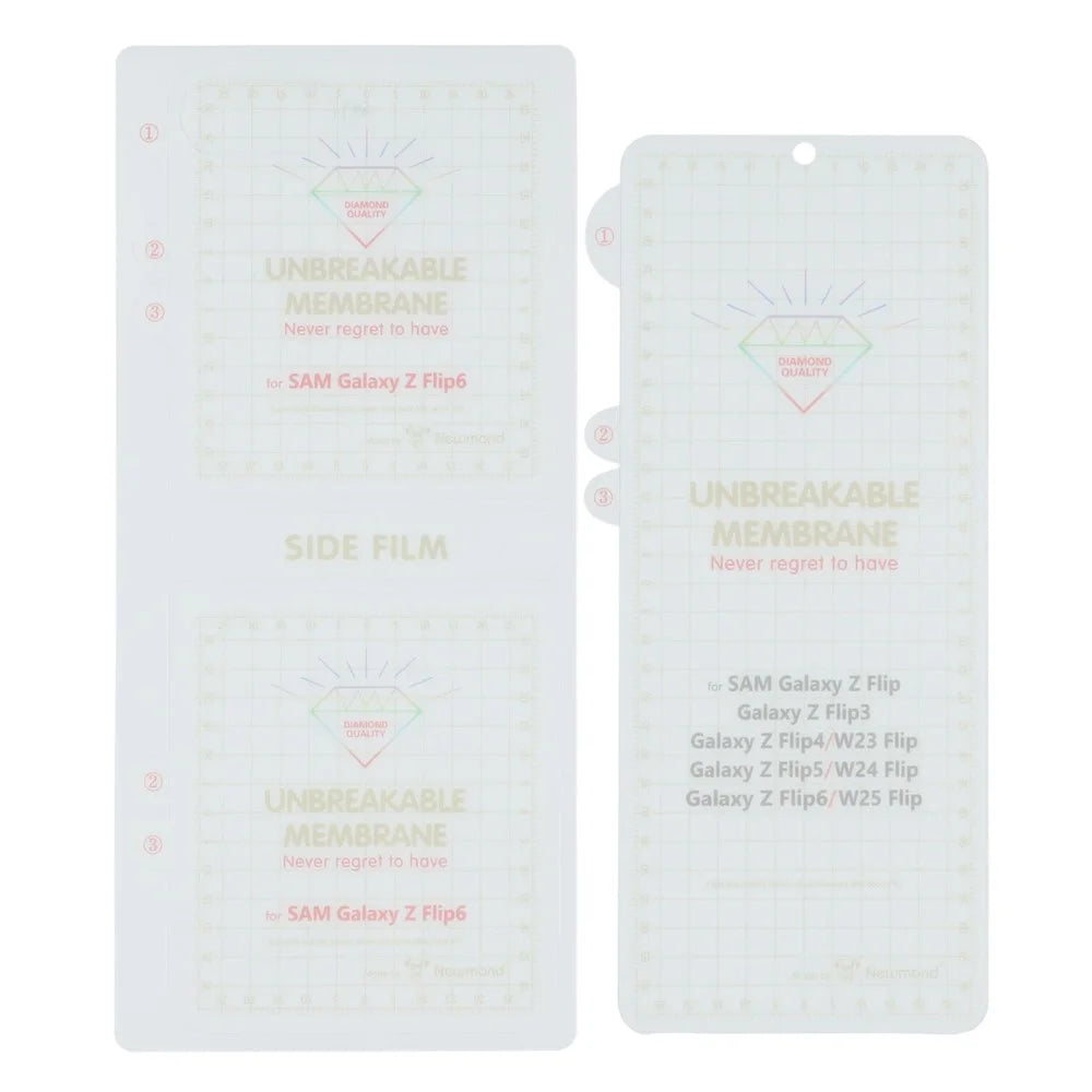 For Samsung Galaxy Z Flip7 FE 5G Hydrogel Screen Protector Set, Outside + Inside + Back + Side Soft TPU Film - 3