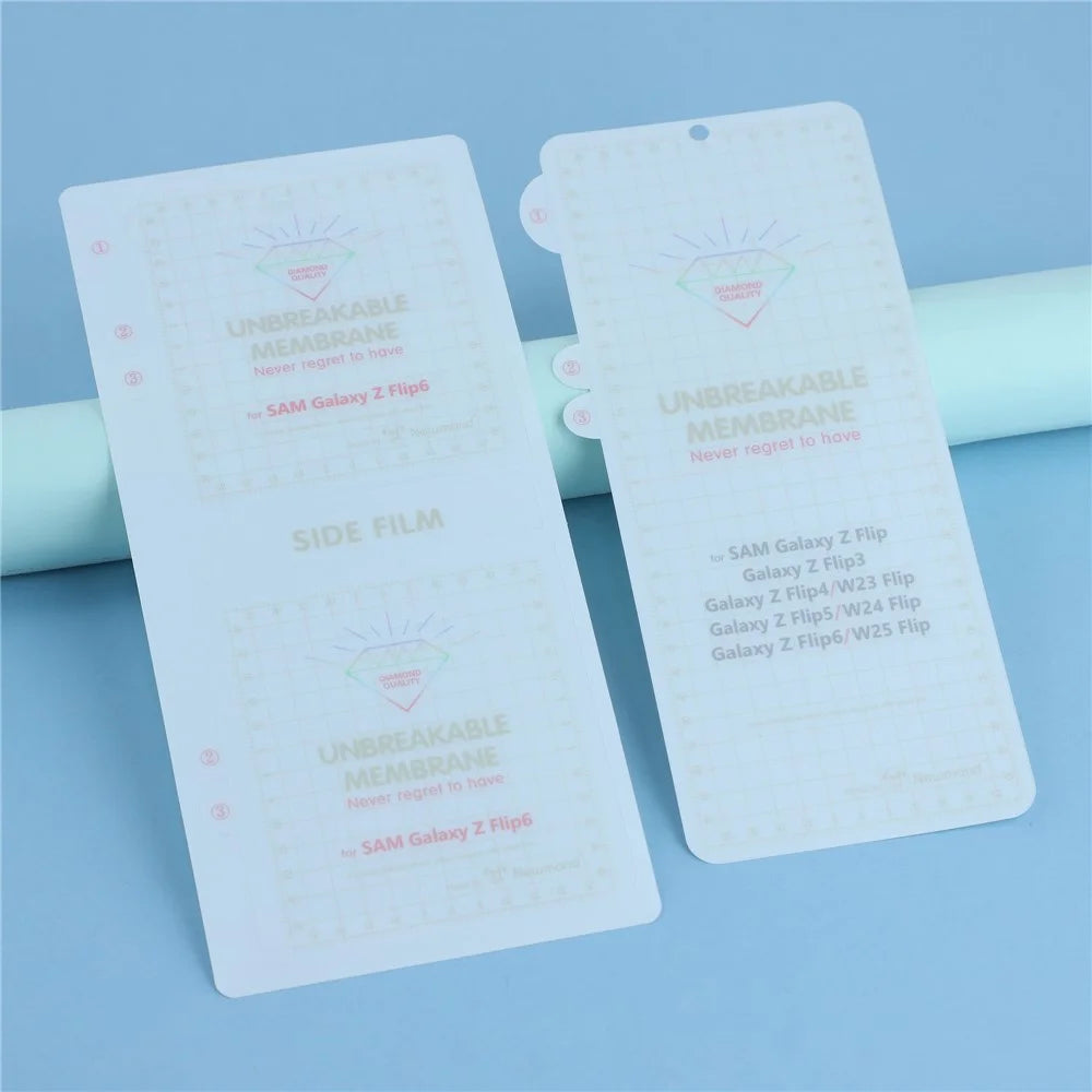 For Samsung Galaxy Z Flip7 FE 5G Hydrogel Screen Protector Set, Outside + Inside + Back + Side Soft TPU Film - 4