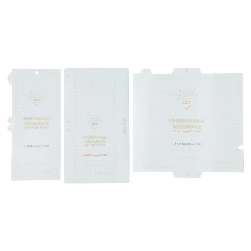 For Samsung Galaxy Z Fold7 5G Hydrogel Screen Protector Set, Outside + Inside + Back + Side Soft TPU Film - 3