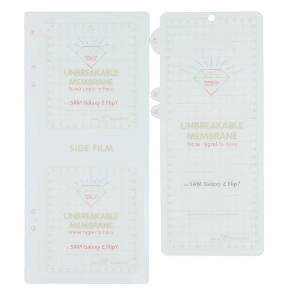 For Samsung Galaxy Z Flip7 5G Hydrogel Screen Protector Set, Outside + Inside + Back + Side Soft TPU Film - 3