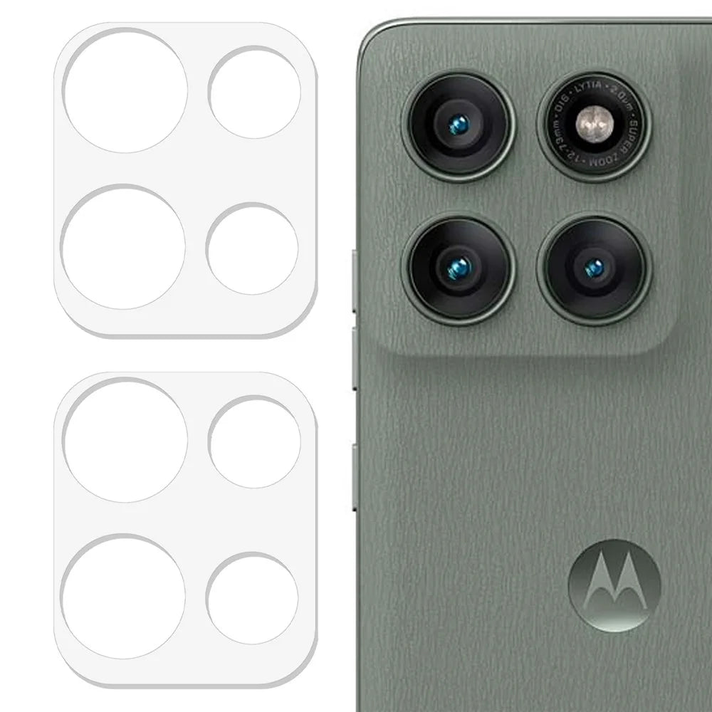 2Pcs For Motorola Edge 60 Pro 5G Camera Lens Protector 3D Arc Edge Anti-Scratch Tempered Glass Lens Film - Transparent - 1