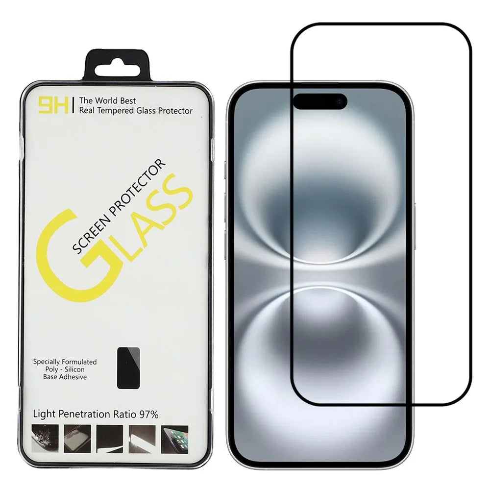 For iPhone Air Screen Protector Silk Printing Full Glue Crystal Clear Tempered Glass Film - 1