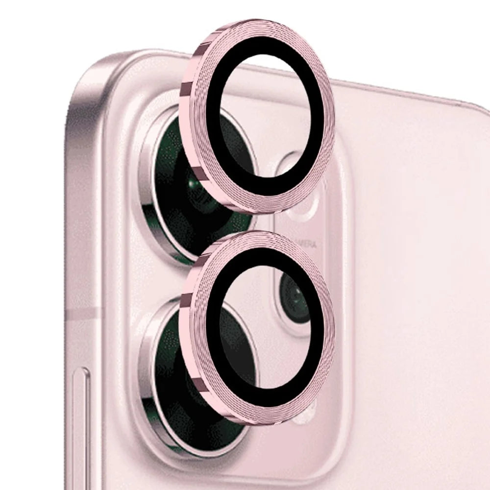 NORTHJO 1 Set For Oppo Reno14 5G (Global) Tempered Glass Camera Lens Film CD Veins Metal Ring Lens Guard - Pink - 2