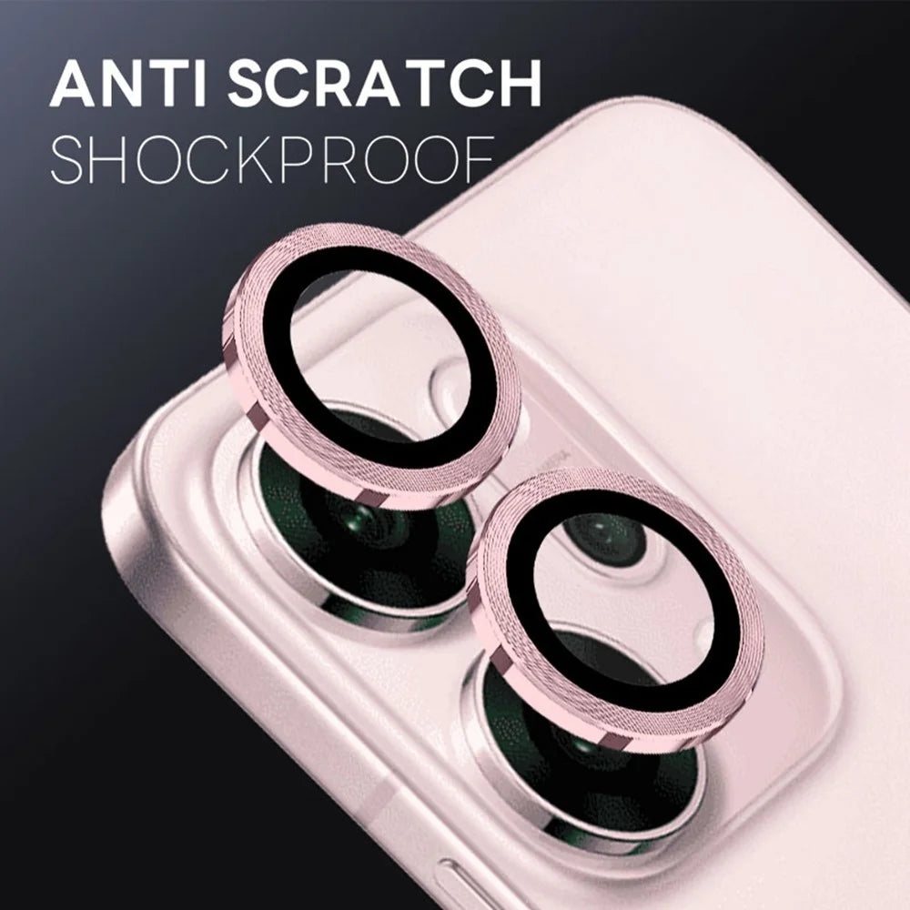 NORTHJO 1 Set For Oppo Reno14 5G (Global) Tempered Glass Camera Lens Film CD Veins Metal Ring Lens Guard - Pink - 3