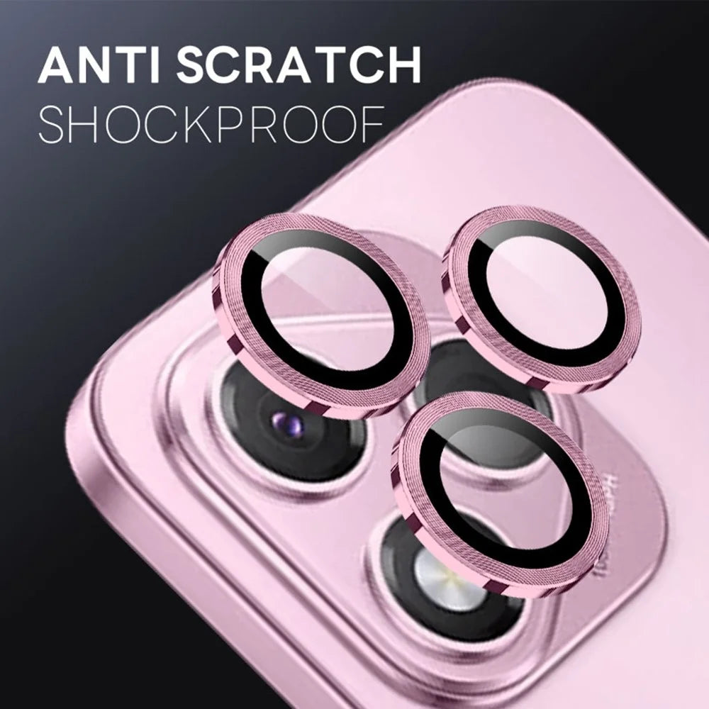 NORTHJO 1 Set For Honor 400 Lite 5G Tempered Glass Camera Lens Film CD Veins Metal Ring Lens Guard - Pink - 3