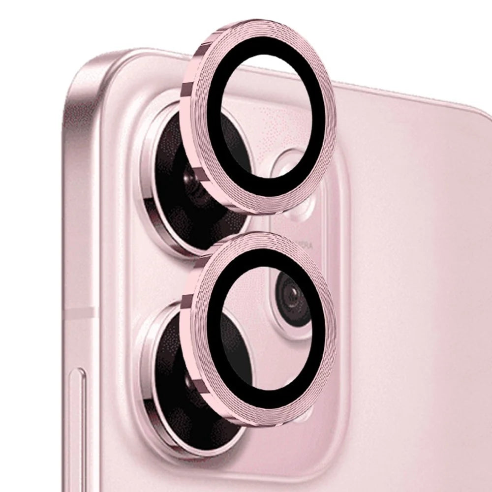 NORTHJO 1 Set For Oppo Reno14 Pro 5G (Global) Tempered Glass Camera Lens Film CD Veins Metal Ring Lens Guard - Pink - 2