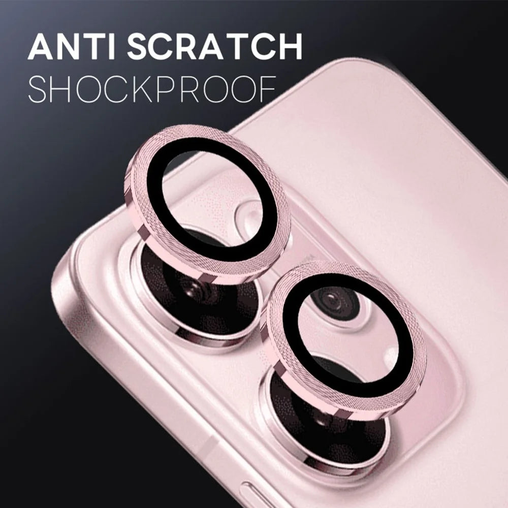 NORTHJO 1 Set For Oppo Reno14 Pro 5G (Global) Tempered Glass Camera Lens Film CD Veins Metal Ring Lens Guard - Pink - 3
