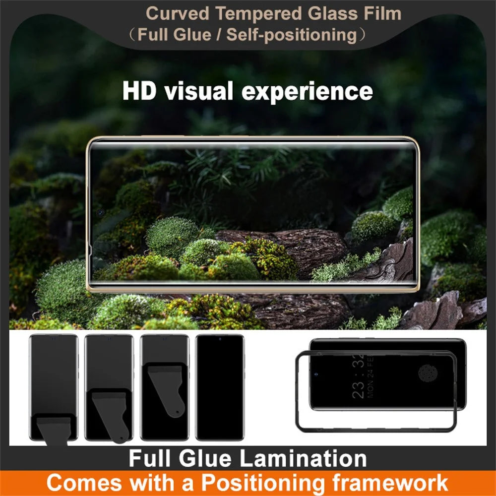 IMAK For Honor Magic V5 5G Screen Protector Full Glue 3D Curved Tempered Glass Film with Positioning Frame - 4