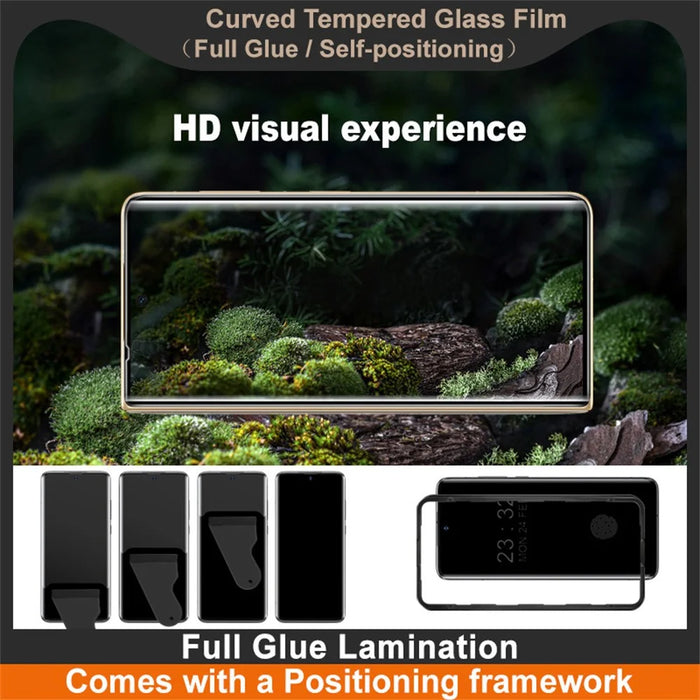 IMAK For Honor Magic V5 5G Screen Protector Full Glue 3D Curved Tempered Glass Film with Positioning Frame - 4