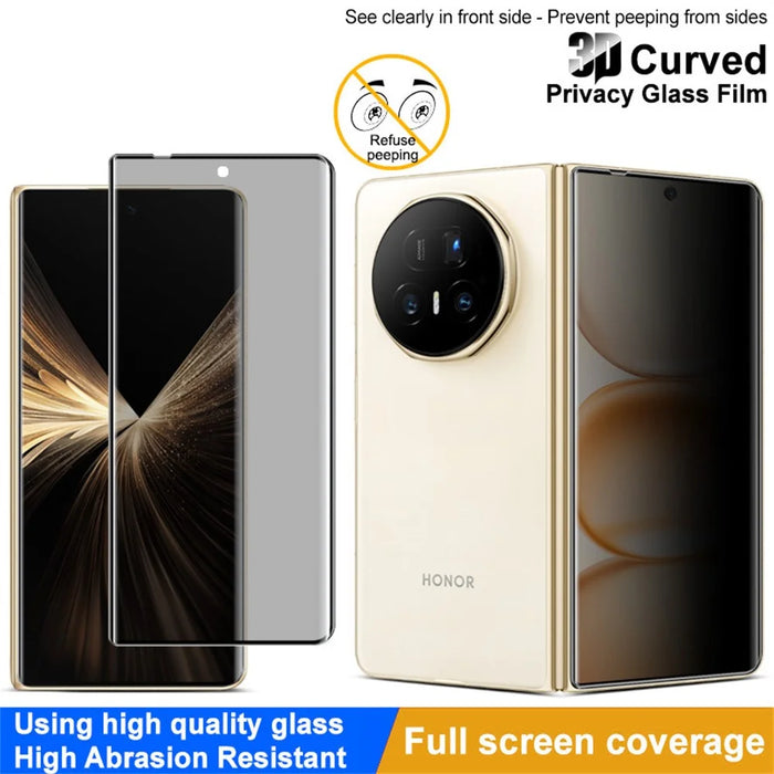IMAK For Honor Magic V5 5G Anti Spy Screen Protector Full Cover Tempered Glass Film - 3