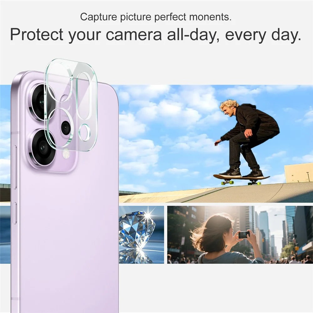 IMAK For Oppo Reno14 5G (Global) Tempered Glass Camera Lens Protector + Acrylic Lens Cap - 4